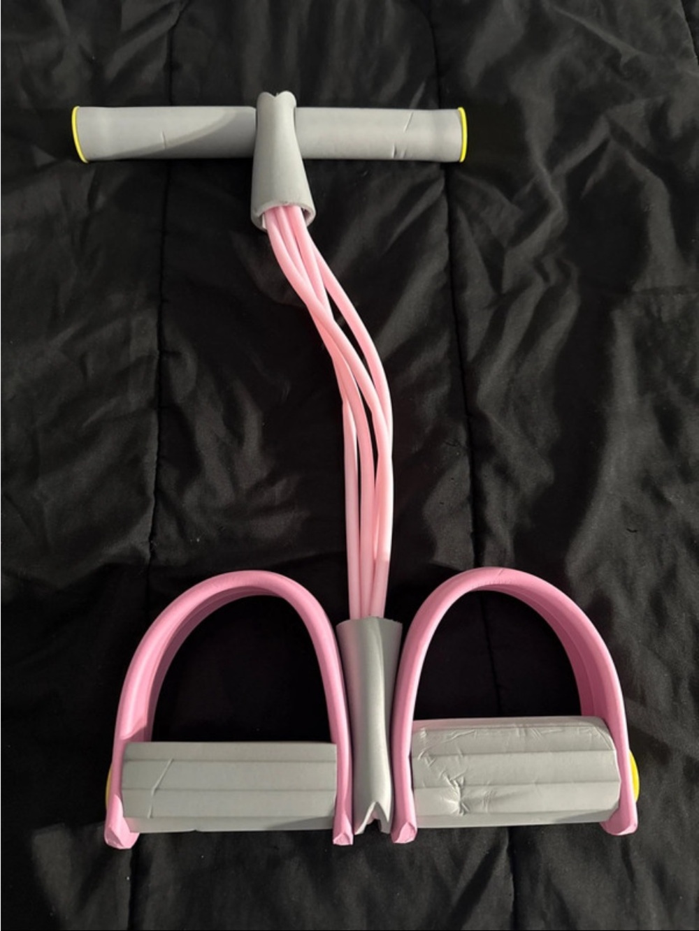 Pink Resistance Thigh and Leg Toner with Gray Foam Handles